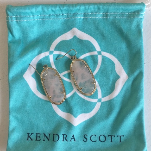 Light Pink Quartz Kendra Scott Earrings - Picture 2 of 2